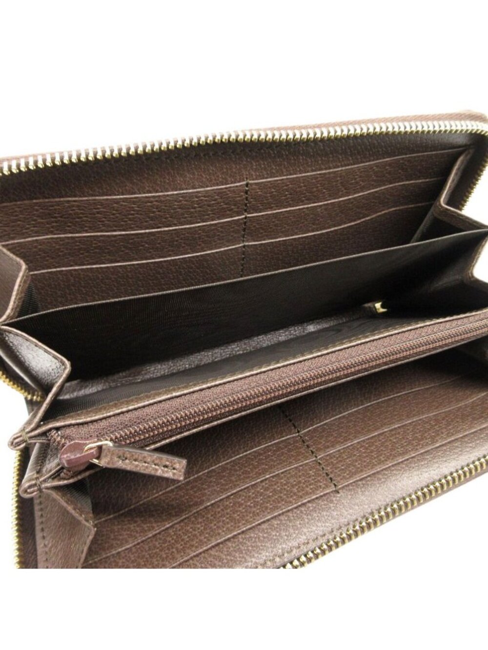 Gucci GG Supreme Zip Around Wallet Ophidia Brown - Picture 4 of 8